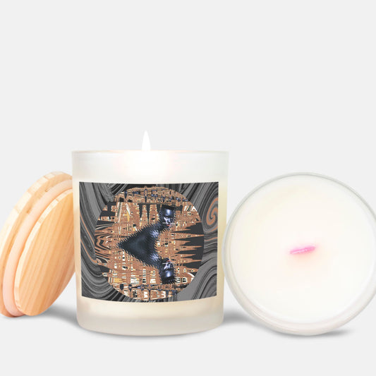 GIVE US GRACE Candle Frosted (Pink Wick) Glass